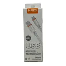 Cabo Carregador 1M - USB Tipo C Lightning/Tipo C para Tipo C - Kaidi/Kapbom Turbo Reforçado Original