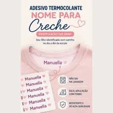Nome Termocolante para Roupa de Creche Personalizado Uniforme Infantil