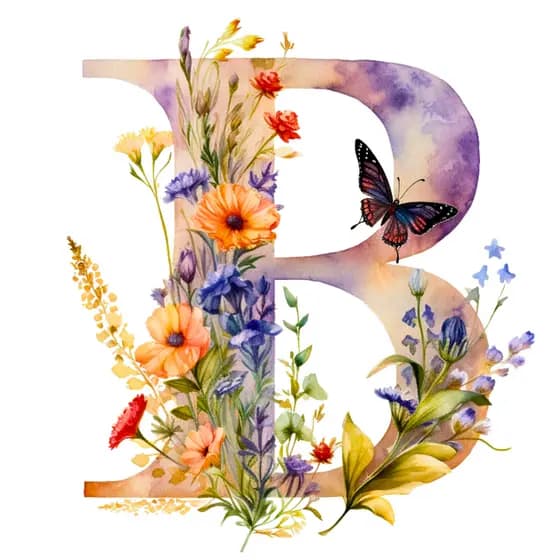 DTF Têxtil Monograma, Emblema, Letra, Alfabeto, Patch Termocolante, Letras – Alfabeto Floral