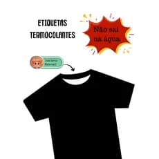 kit Etiquetas Nome Aplique Identificação Roupas Uniformes Adesivo Termocolante Faça com Ferro