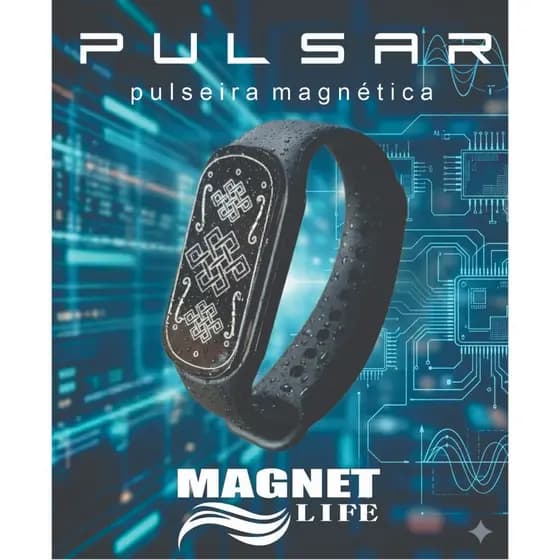 PULSEIRA MAGNETICA com infra vermelho e imãs neodimio pulseira do equilibrio ions negativos neodímio 3500 gauss