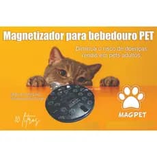 Aparelho magnetizador MAGPET para bebedouros PET cães e gatos com imãs de neodímio e infra vermelho longo bebedouro