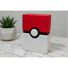 Deck Box Porta Cartas Pokémon Pokébola Impresso em 3D para TCG