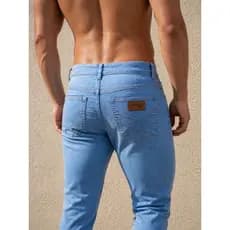 Calça jeans masculina com lycra