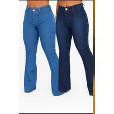 Calça jeans feminina flare