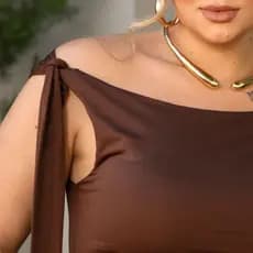 Blusa Feminina Plus Size Alta Elasticidade Elegante Confortável Tendência
