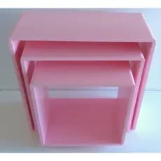 Trio de Nicho rosa . decoração mdf
