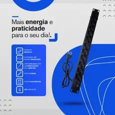 Filtro de Linha Regua Rack19" 12 Tomadas 10A 2P+T