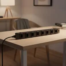 Extensão Eletrica Tomada Regua Rack 19" 8 Tomadas 20a Energia Reforçada Amperes Padrão Bivolt