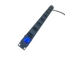 Regua rack 19" 8 Tomadas 20a Extensão Eletrica Voltimetro Digital Tensão Bivolt 127v/220v