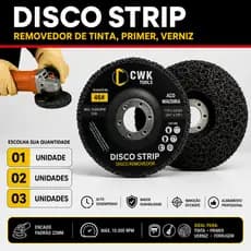 Disco Strip Removedor de Tinta Para Verniz Ferrugens Primer  Para Aço e Madeira 115 X 22 mm 4.5"
