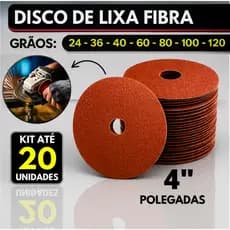 Kit Disco de Lixa Fibra Para Ferro Madeira 4 Polegadas 4.1/2'' Esmerilhadeira Lixadeira Circular 115mm