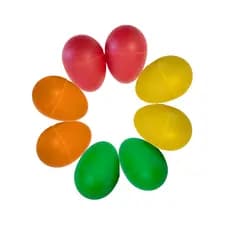 Ovinhos Ganzá Shaker Par Ovos Chocalho de Percussão Colorido