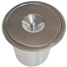 Lixeira Pia Cozinha Embutir 5l 20x23 Inox 304 Não Enferruja Para Bancada, Granito 5 Litros