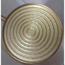 Ducha Panelao Dourada Chuveiro Latao Polido 20cm Parede Banheiro