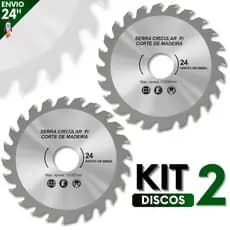 Kit 2 Disco de Corte para Madeira 110 mm 24 Dentes Widea Para Serra Circular