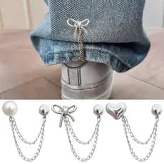 Pino De Roupas Magnético Forte Ímã Calça Manguito Clipes Com Corrente Decorativa Prendedor De Roupa Acessórios fuanbbr