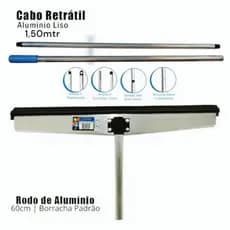 Rodo 60cm Alumínio Cabo Retrátil 1,50 Extensor Forte