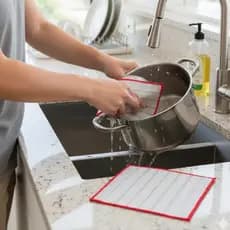 Esponja de aço com microfibra Bucha 2 em 1 | cleaning cloth