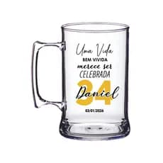 Kit 100 Canecas Personalizadas Acrílicas 300ml ou 430ml Festa Churrasco Casamento Boteco Eventos