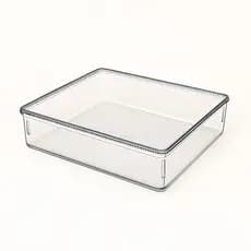 Organizador Modular Grande 1 a 10 Unidades Acrílico Multiuso Cristal Gaveta Maquiagem Geladeira 17,5x23,4x5,5