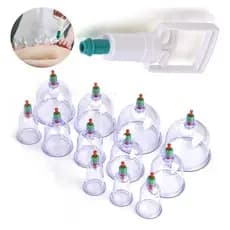 Kit 12 Ventosas Copo Massageador Conjunto Para Massagem De Sucção Ventosaterapia Acupuntura Massoterapia ENVIO IMEDIATO
