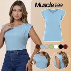 Blusa Feminina Básica manga  Muscle Tee Viscolyca Regatas T-shirt blusinha casual feminino dia a dia Trabalho.
