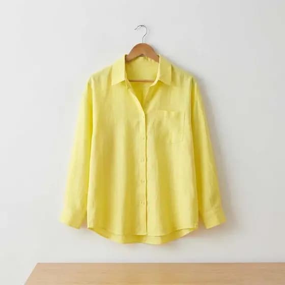 Camisa Social Alfaiataria Feminina de Linho verao 2026 Elegante ZAR