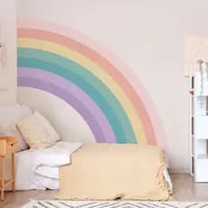 Adesivo Infantil Arco-íris Quarto Menina Parede  1,65m