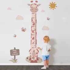 Adesivo de Parede Régua Infantil Girafa para Quarto 146cm
