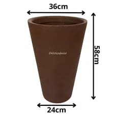 Vaso de Plantas e flores Decorativo em Polietileno, Coluna Redonda Cone  78