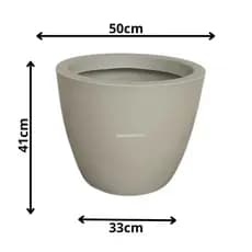 Vaso de Planta Decorativo Reciclável em Polietileno,  Redondo liso  Código B75