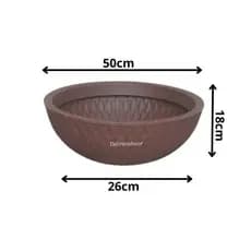 Vaso para plantas e flores, Decorativo Reciclável em Polietileno , Bacia  Horizontal - 141