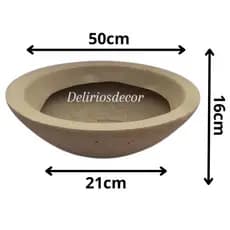 Vaso de Plantas e flores Decorativo Reciclável em Polietileno, Bacia texturizada  Cód. 61