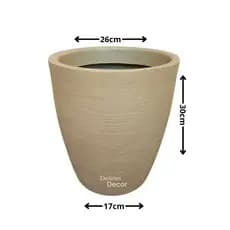 Vaso de Planta Decorativo Reciclável em Polietileno, Coluna Redonda C50