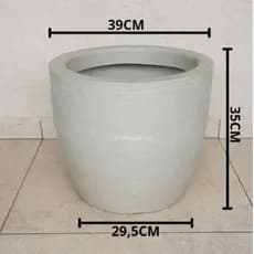 Vaso para plantas e flores  área  externa e interna  Decorativo em Polietileno, Redondo Texturado 74