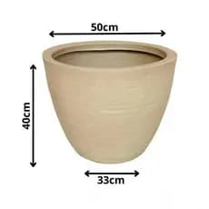 Vaso  grande  para plantas e flores  área  externa e interna  em Polietileno, Texturado Redondo G 75