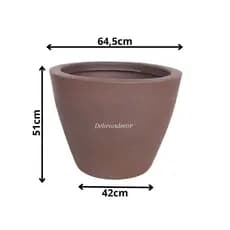 Vaso grande para flores e plantas frutíferas, decorativo  Redondo Texturizado  Ref.27