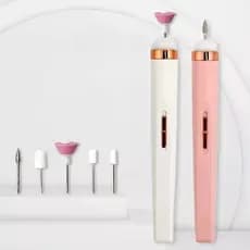 Lixadeira Lixa De Unha Alicate Remover 5 em 1 Manicure Cutícula Nails Sem Fio Portátil Ponta Intercambiável Recarregável