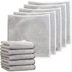 Kit 5 Panos De Limpeza Multiuso Fio Metálico - Malha Não Oleosa - Não Risca - Eficiência & Durabilidade na Limpeza.