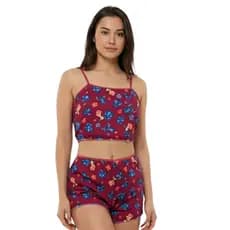 Kit 3 Baby Doll Pijama Feminino Adulto Estampado Microfibra Confortável Short Doll Roupa de Dormir