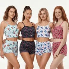 Pijamas Feminino Verão Blogueira Baby Doll Super Leve Confortavel Qualidade Premium
