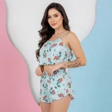Kit 10 Pijamas Feminino Verão Blogueira Baby Doll Roupa de Dormir Confortável Qualidade Premium