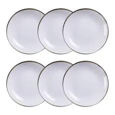 Conjunto 6 Pratos Fundos 21cm Canyon Porcelana Tramontina
