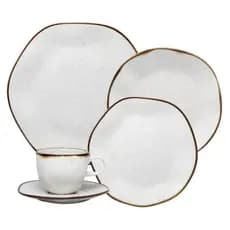 Jogo de Jantar 30 Peças Porcelana Chá Maresia Oxford