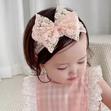 Laço Fofo De Fita De Cabeça De Bebê Macia E Elástica Para Crianças Sweet Girl Hair Accessories