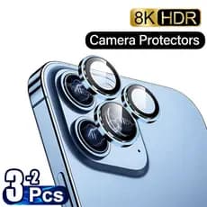 2-3PCS Para iPhone 11 12 13 Mini 14 15 Plus Pro Max Protetores De Lente De Câmera De Anel De Metal