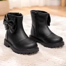 Bota Infantil Menina Laço Leve e Confortável