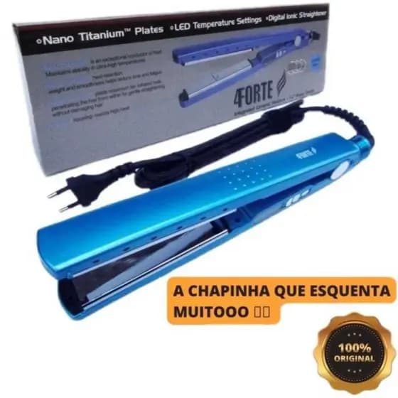 Chapinha Profissional Nano Titanium 450°f Prancha Alisador Progressiva de Cabelo Bivolt 110V/220V