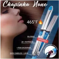 Prancha de Cabelo e Chapinha Super Nano Titanium Com Nota Fiscal  Profissional 465 F